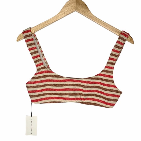 Solid & Striped Morocco Shimmer Bikini Top Size L - Picture 2 of 8